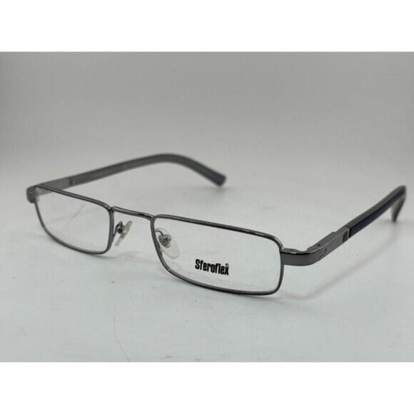 SFEROFLEX - 2202 268 53-21-145 Silver Rectangle Eyeglass Frames - Picture 1 of 7